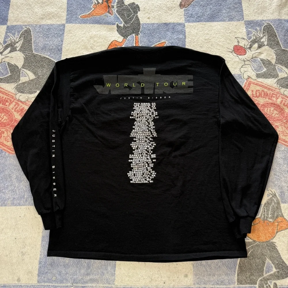 Justin Bieber justice tour long sleeve - Picture 3 of 5